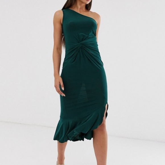 Club L London One Shoulder Ruffle Dress - Picture 1 of 8